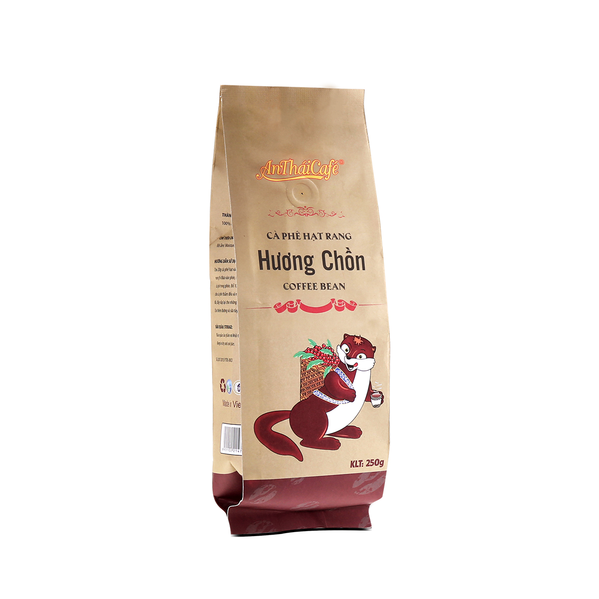 Cà Phê Hạt Rang AnTháiCafé Túi Hương Chồn - 250g