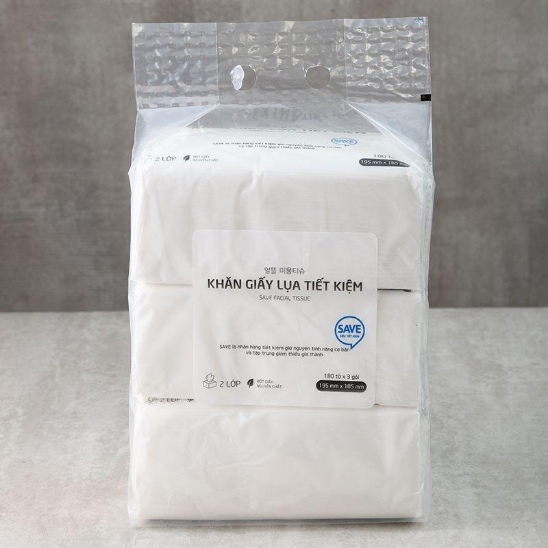 Khăn Giấy Lụa Tiết Kiệm Choice L 180 Tờ x 3 Gói-8936020761121
