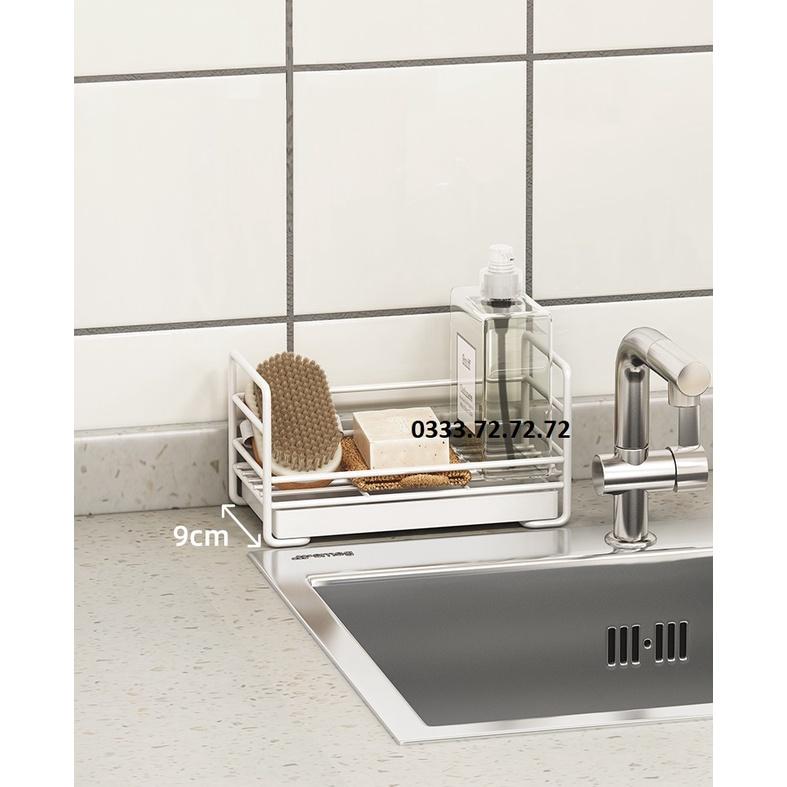 Giá để giẻ rửa bát giẻ rửa bát, xà phòng, nước rửa bát có khay hứng nước tiện dụng