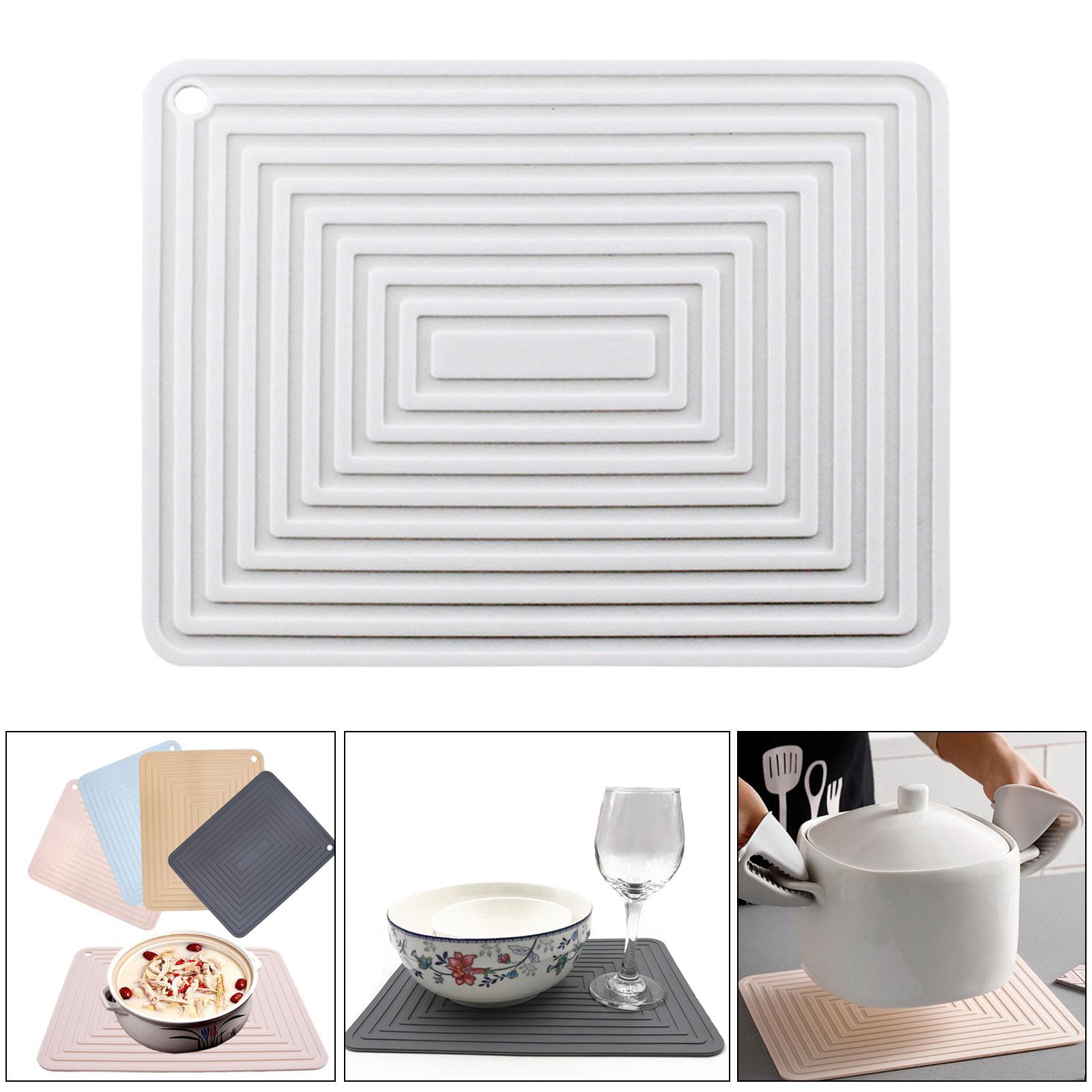 Silicone Dish Drying Mat Heat Resistant Waterproof Dish & Utensil Draining Board Sink Cover