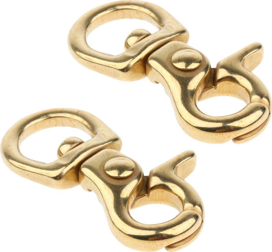 2X Đồng Tôm Hùm Clip Xoay Móc Túi Móc Chìa Khóa Hàng Thủ Công Phát Hiện