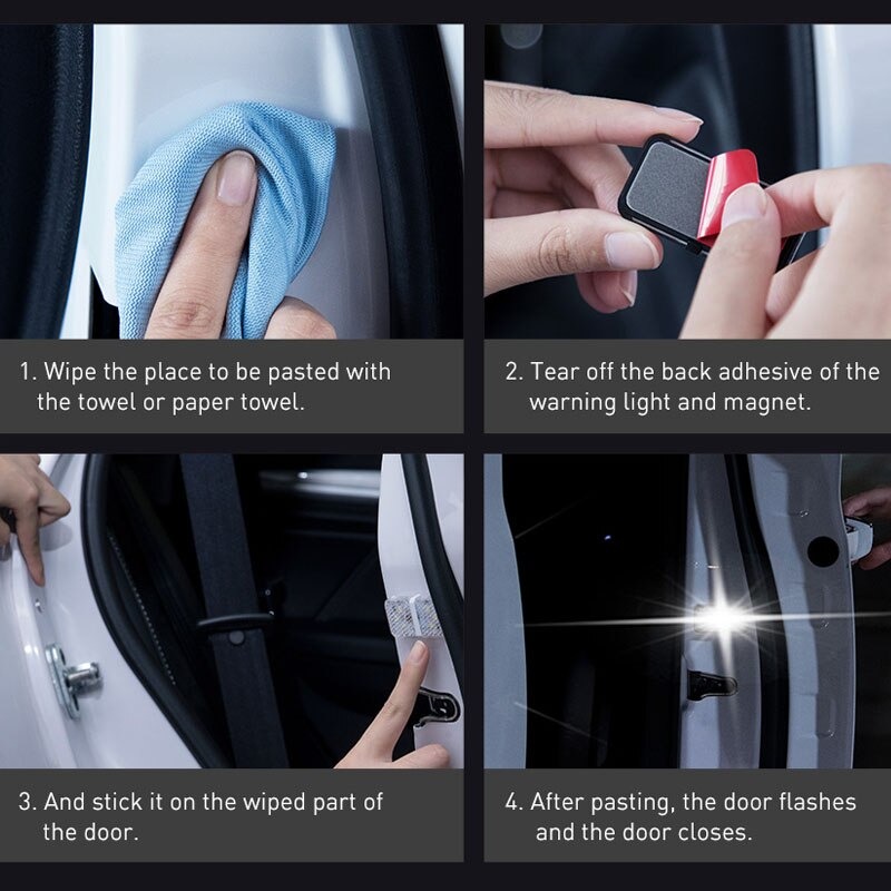 Đèn Cảnh Báo Mở Cửa Tự Động Dùng Cho Xe Ô Tô Door Open Warning Light(2pcs/pack) - Hàng Chính Hãng Baseus