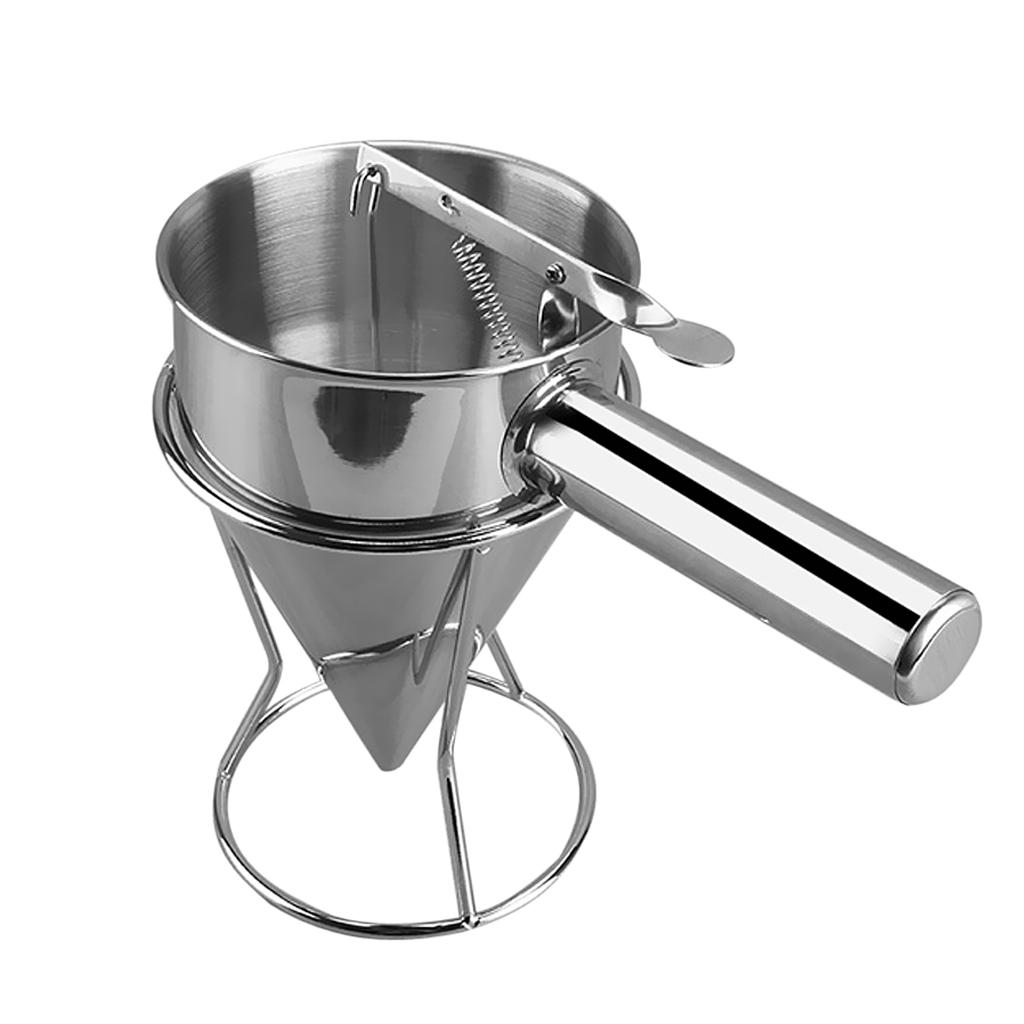 Stainless Steel Conical Funnel with Shelf Octopus Balls Home Kitchen Tool