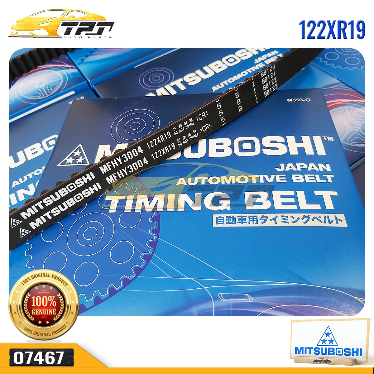 Dây Curoa Cam / Dây Đai Răng Hyundai SONATA II 122XR19 - 122RU19 MITSUBOSHI - Japan