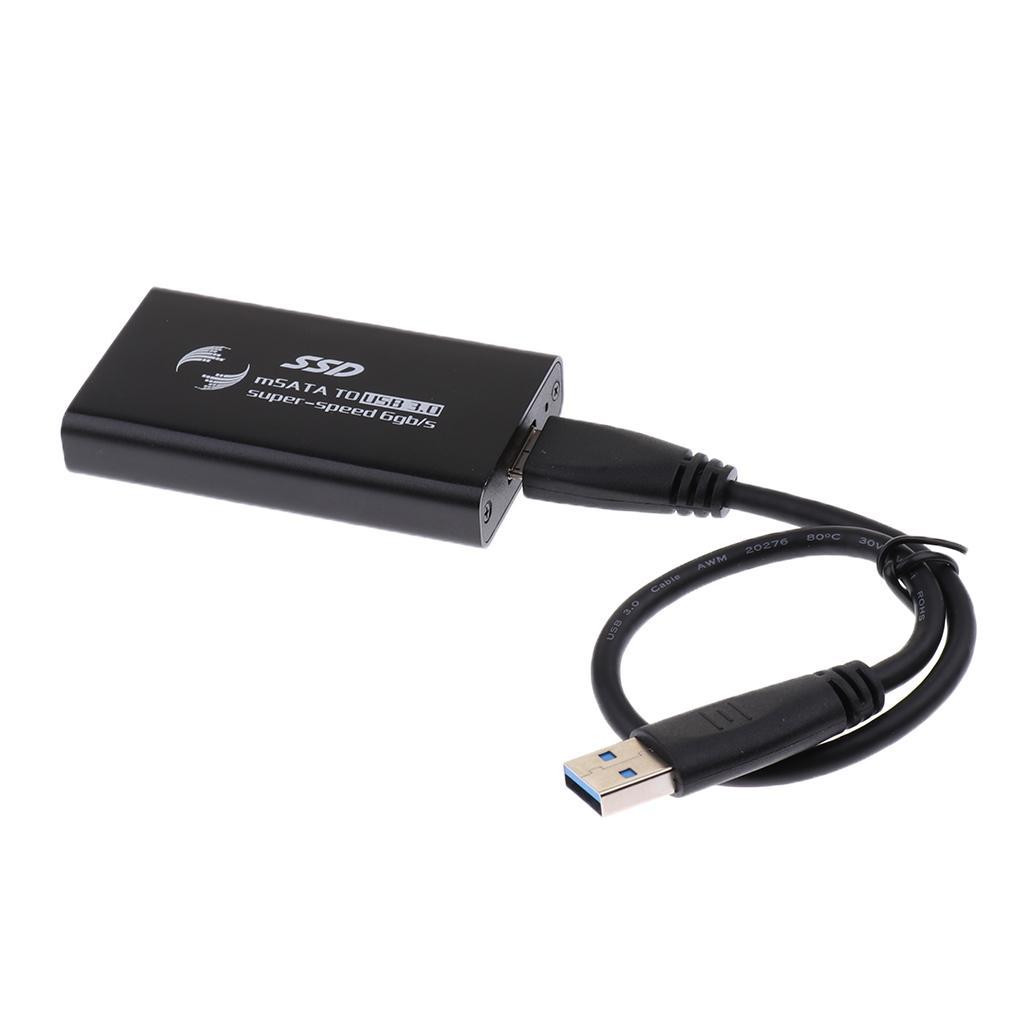 MSATA to USB 3.0 External SSD Enclosure Conveter Case with Cable