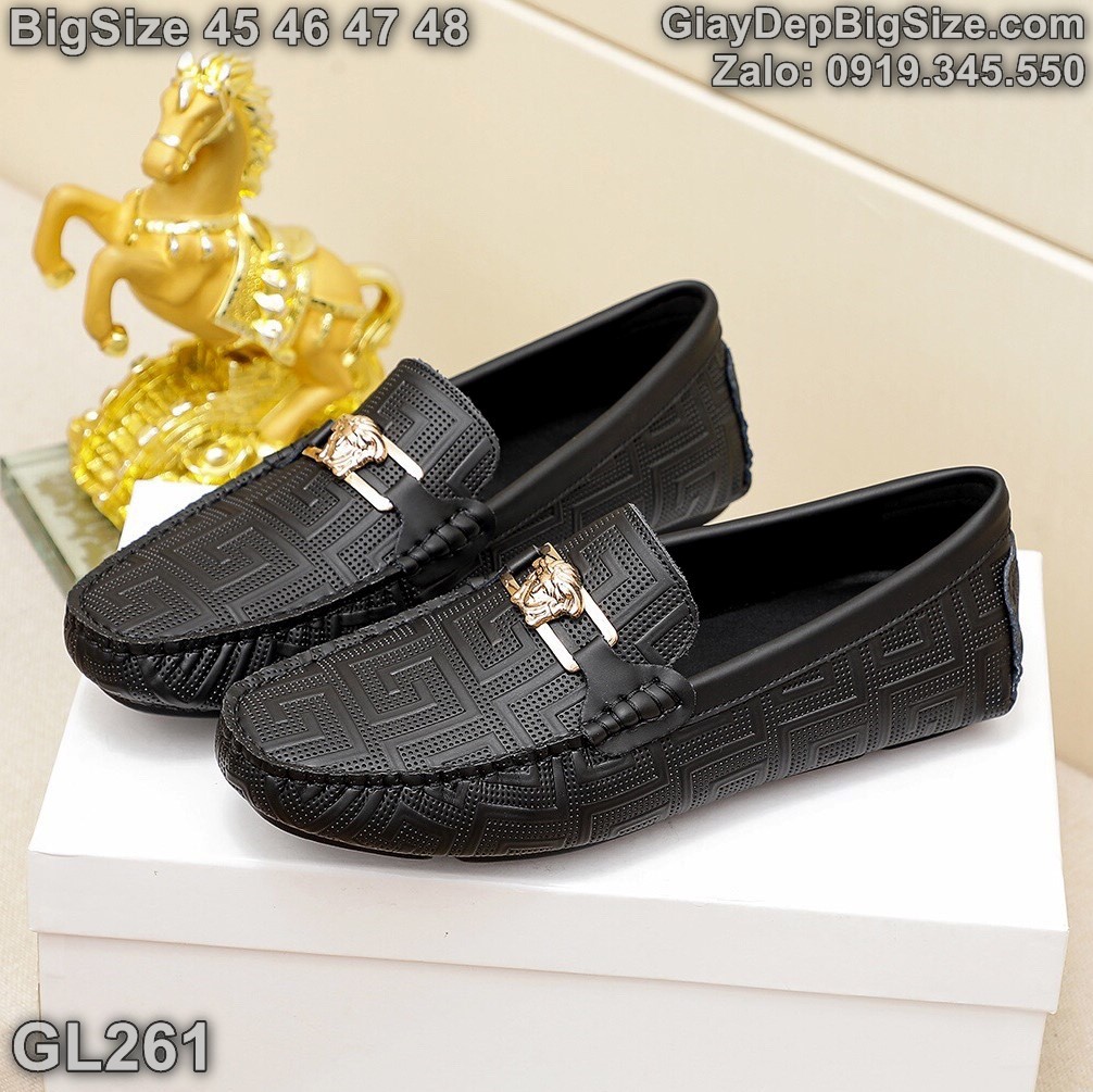 Giày mọi da đóng thủ công, giày lười cỡ lớn 45 46 47 48 cho nam cao to chân ú bè. Big size handmade loafers for wide feet