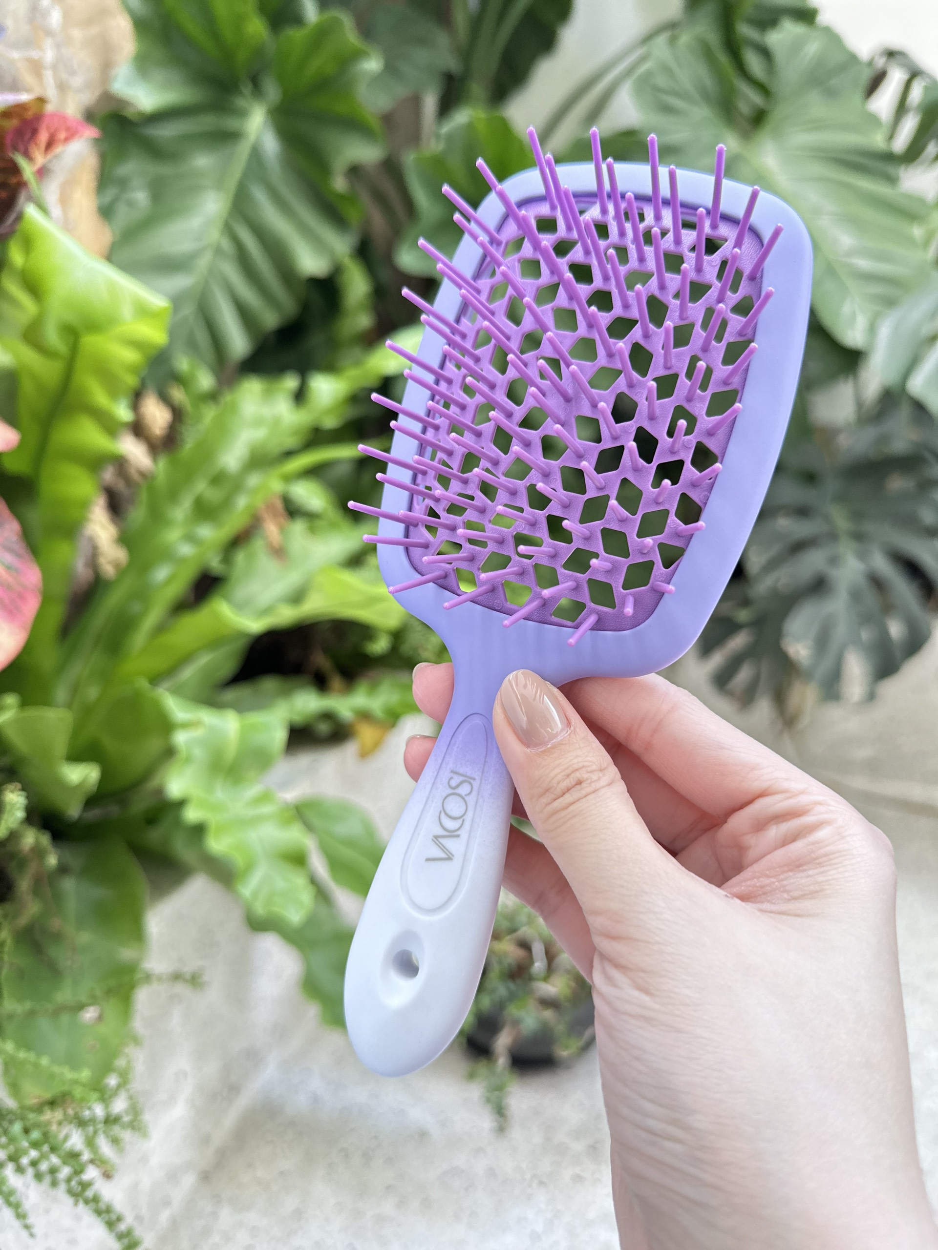 Lược lưới massage &amp; gỡ rối tóc ướt VACOSI HOLLOW OUT PADDLE DETANGLER - C20