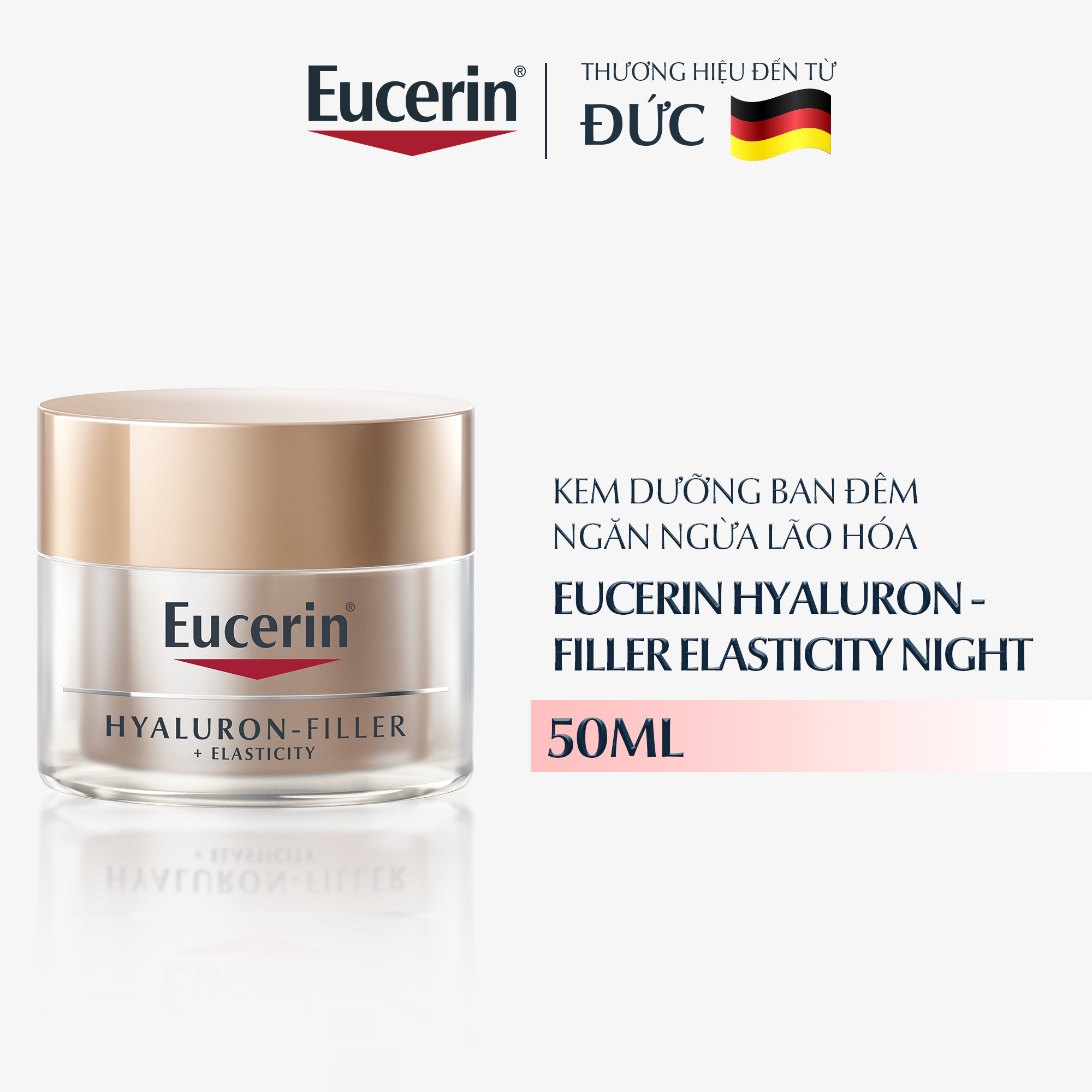 Kem dưỡng đêm giảm nếp nhăn sâu &amp; chảy xệ Eucerin Elasticity Night 50ml