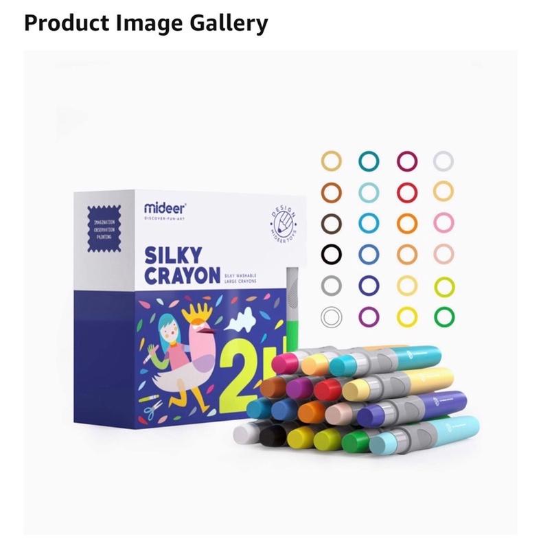 Bút Màu sáp dầu hữu cơ Mideer Silky Crayon Daddycare.vn, Đồ Chơi Sáng Tạo Cho Bé 1,2,3,4,5,6,7 Tuổi, Đồ Dùng Học Tập