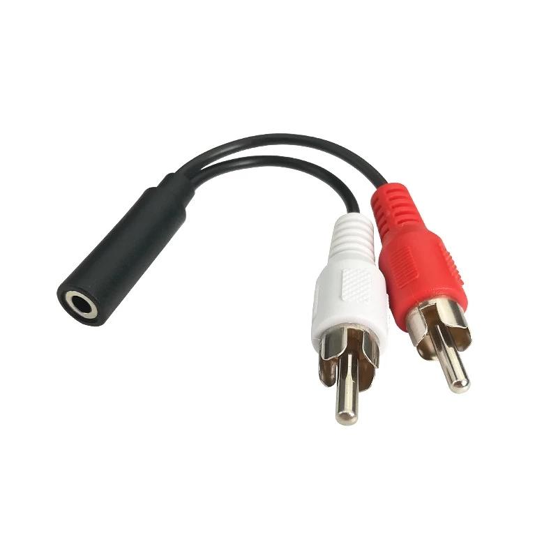 Dây Âm Nhạc 3.5MM Nữ Giắc Kết Nối Cáp Stereo Y Cắm Sang 2 Đầu RCA Nam Adapter Âm Thanh 3.5 Ổ Cắm Aux Tai Nghe