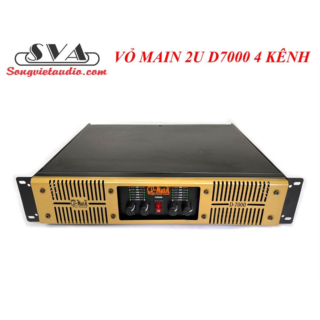 VỎ MAIN, VỎ CỤC ĐẨY 4 kênh side 2U đủ phụ kiện và mạch INPUT + Đèn (Cực đẹp) D7000