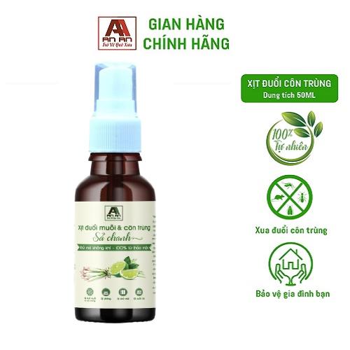 Xịt Tinh Dầu Đuổi Muỗi &amp; Côn Trùng Tinh chất Sả Chanh 50ml AN AN