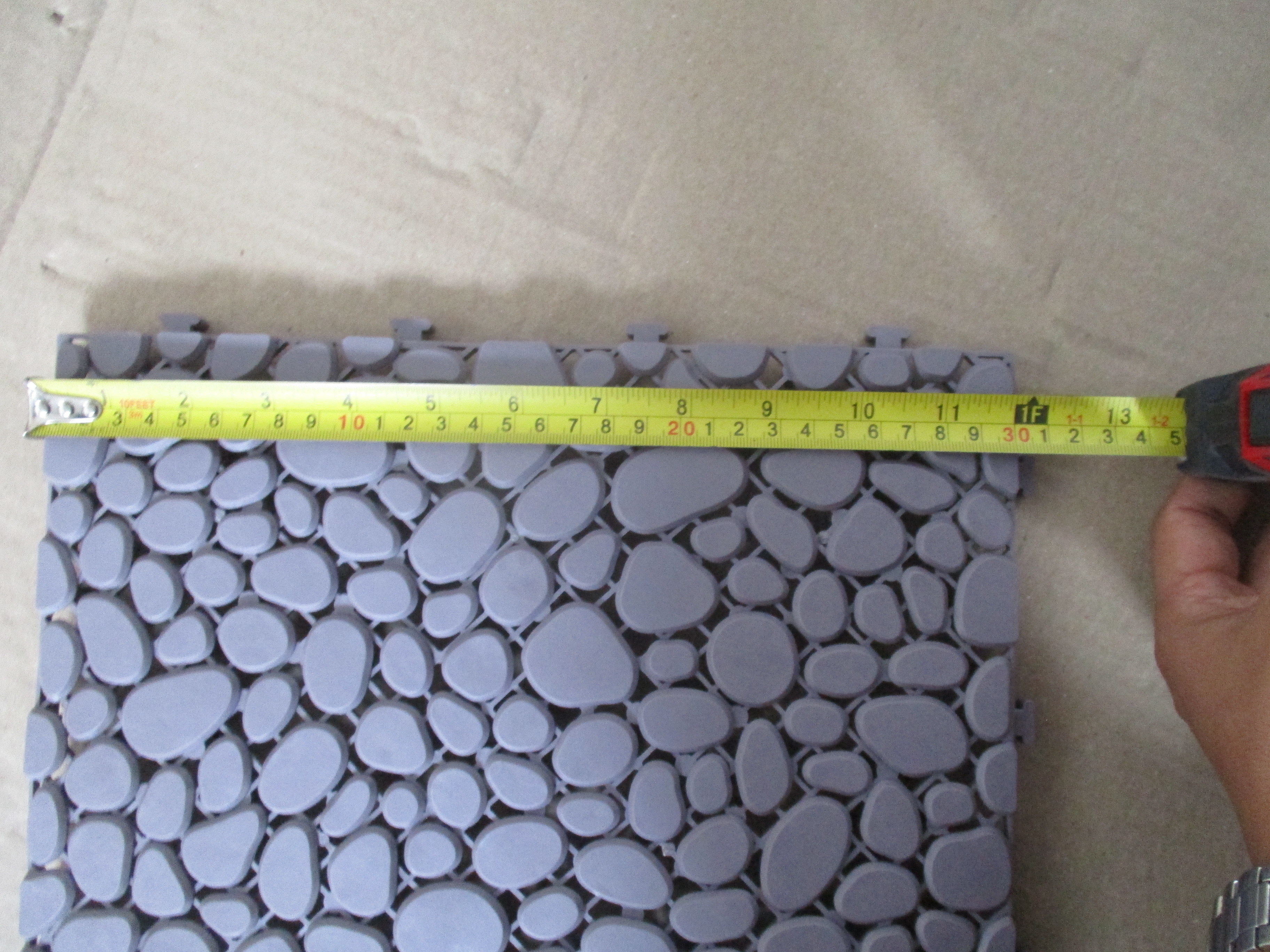 Ván sàn nhựa tự lắp - Plastic Interlocking Deck Tile in Gray