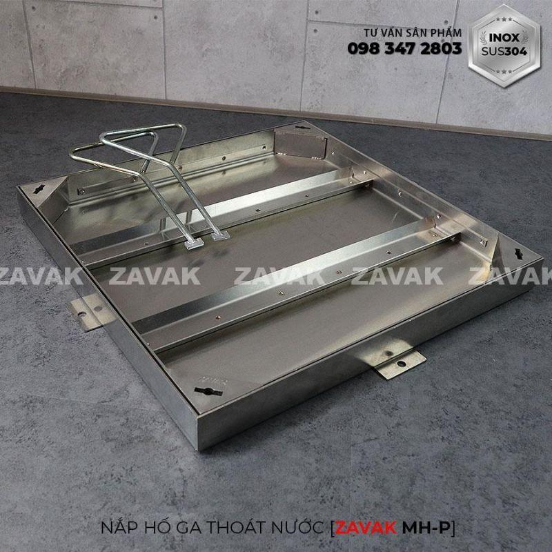 Nắp hố ga lát đá ZAVAK MHP*-AA50 KT50x50/ lát đá dày 4cm/ inox 304