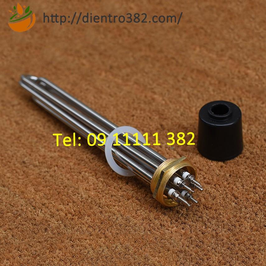 Điện trở củ ren đồng phi 48 sợi đốt inox 304 DN40