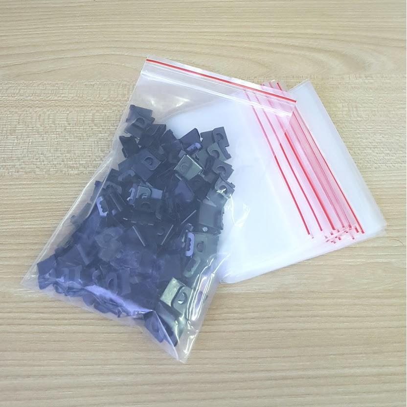 Túi Zip Chỉ Đỏ - Chất Liệu PE An Toàn - Độ dày 6.5 zdem -