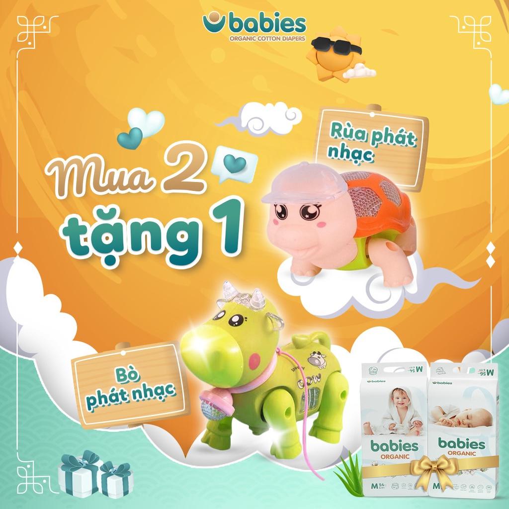 [MUA 2 BỊCH TẶNG QUÀ] Combo Bỉm tả dán/quần Babies Organic các size dán S66/M56/L46, quần M54/L50/XL46/XXL40