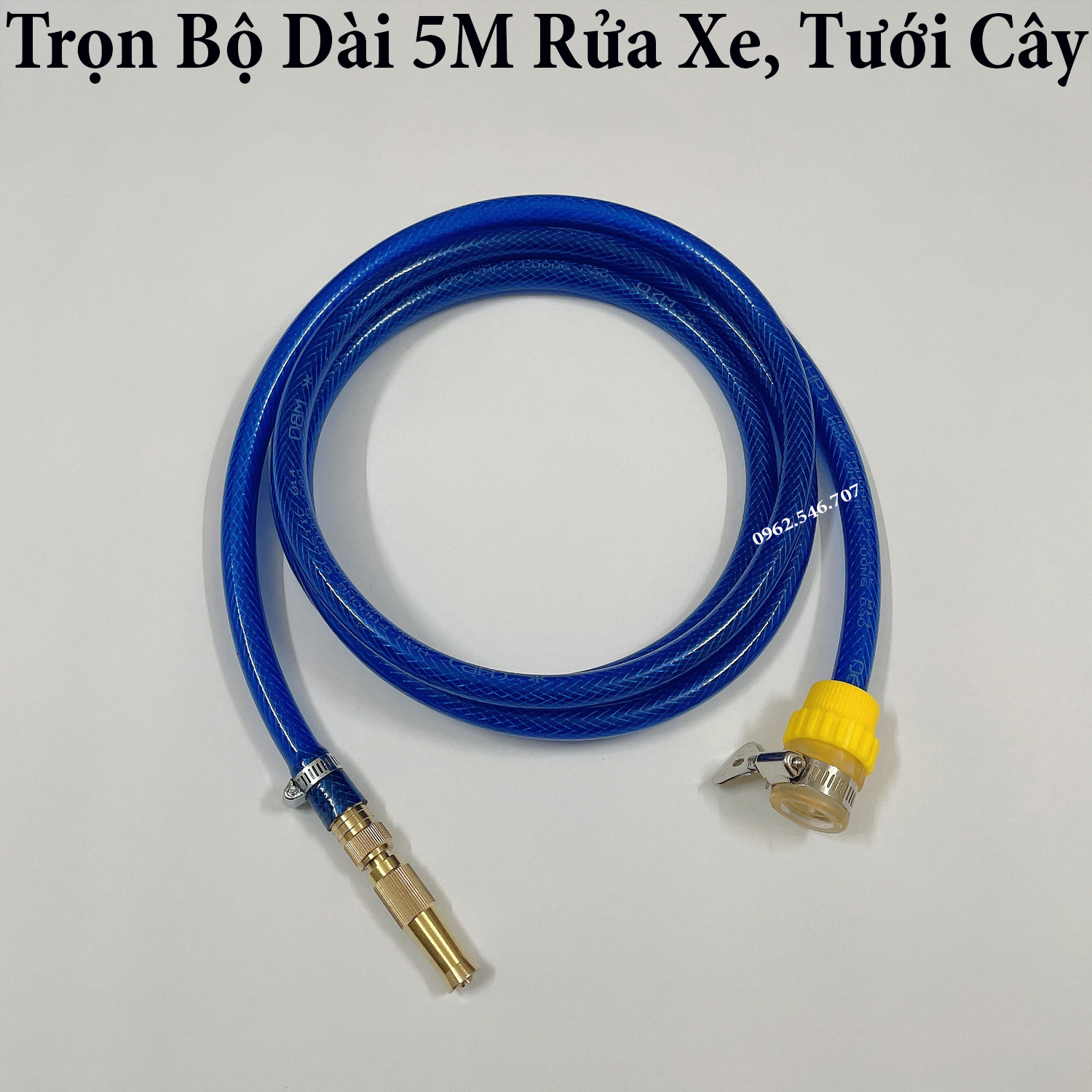 Bộ vòi xịt rửa xe tăng áp lực ,vòi tưới cây gia đình ,lắp cho vòi nước nhà tiện dụng ( Bộ Dài 5m)