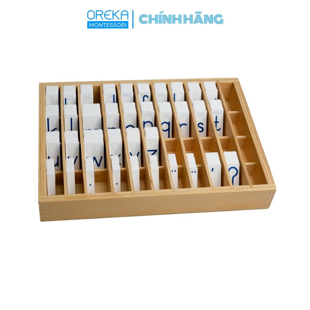 Đồ chơi trẻ em Oreka Montessori Hộp thẻ chữ cái in: Màu xanh - 0420700