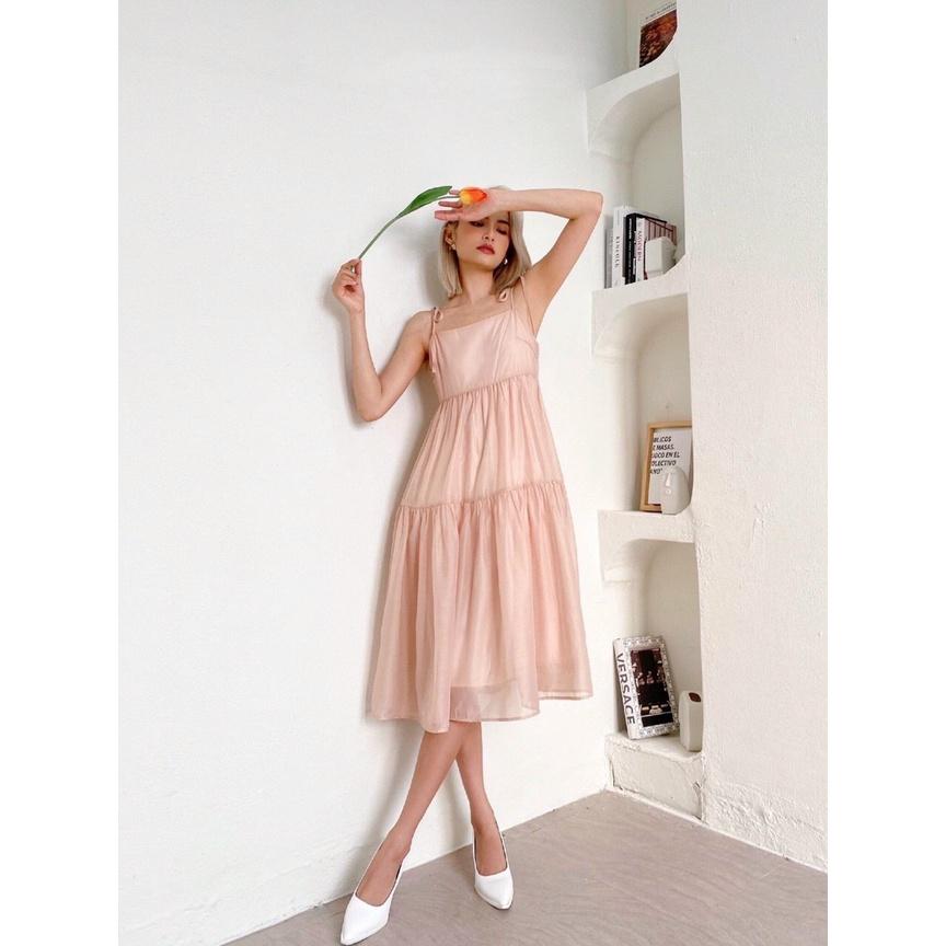 Đầm babydoll 2 dây suông rộng, Váy yếm babydoll hai dây Cao Cấp form rộng, nữ tính mát mẻ MiNhi