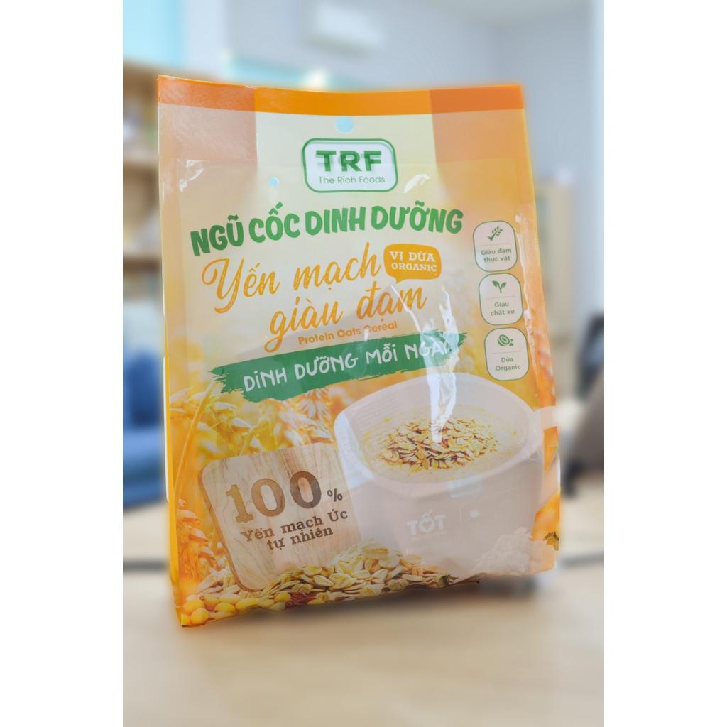 Bột Ngũ Cốc Dinh Dưỡng Giảm Cân Yến Mạch Giàu Protein The Rich Foods Dừa Organic 400gr