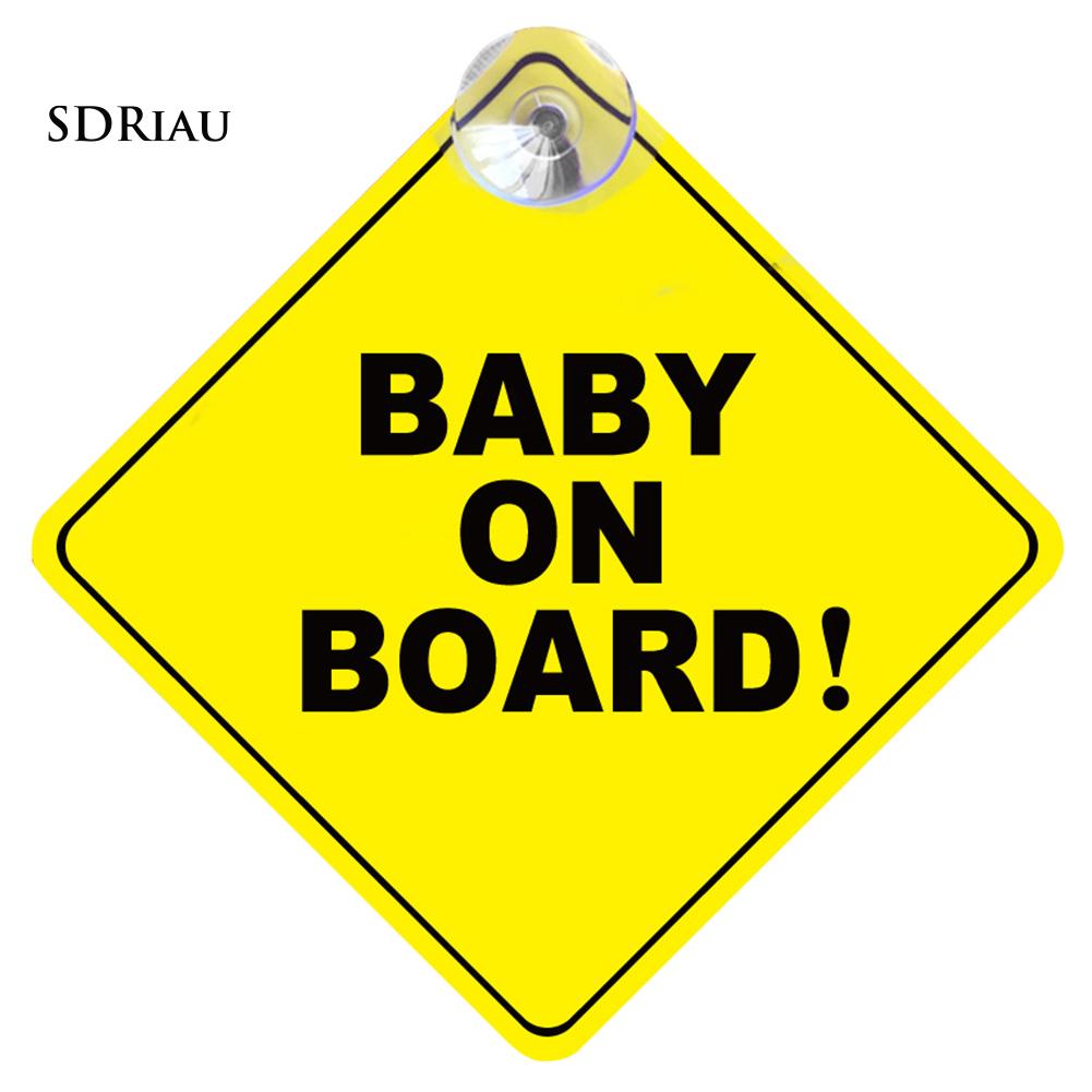 Sticker Dán Cửa Sổ Xe Hơi Trang Trí Hình Bảng Chữ Baby On Board