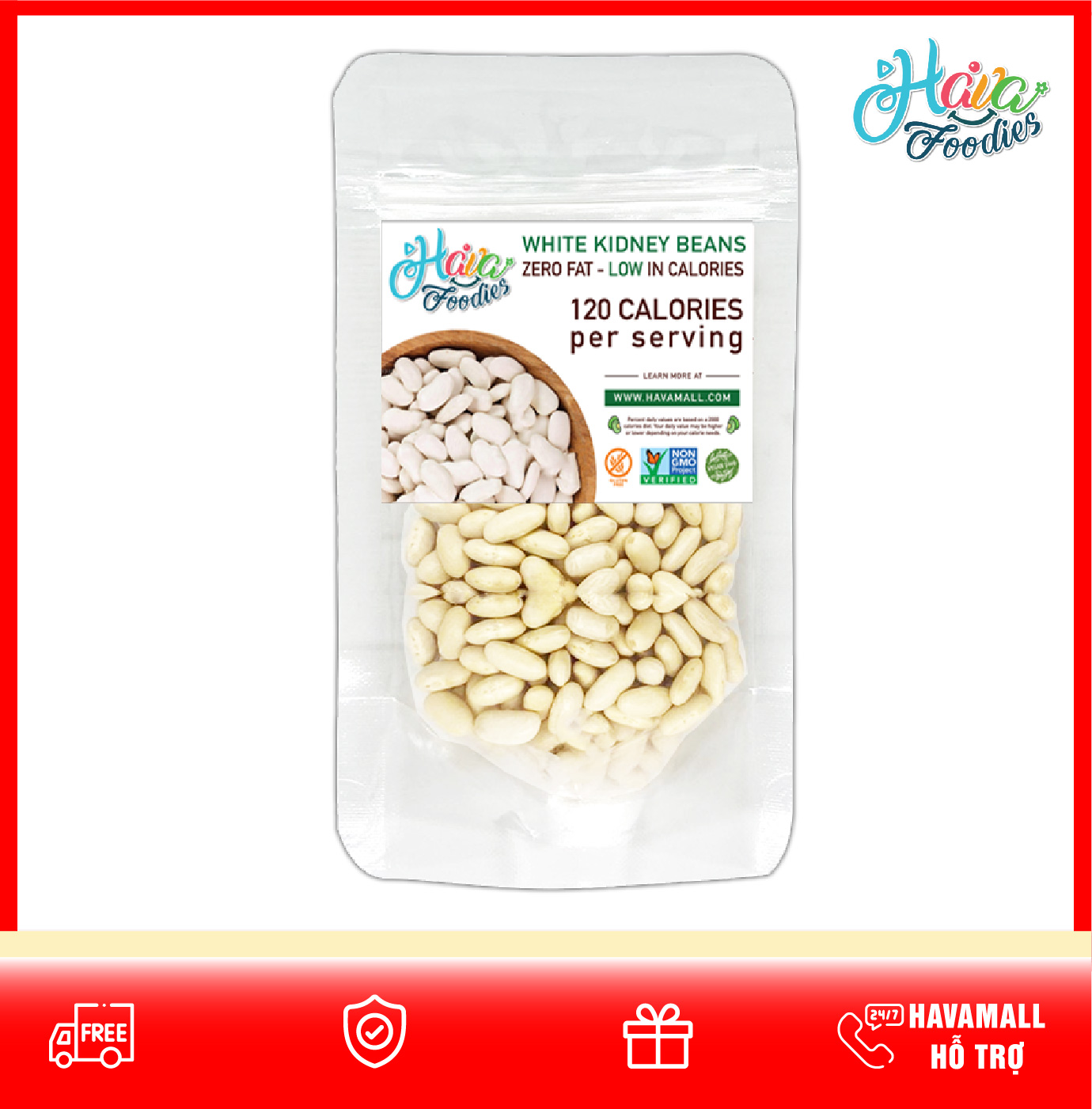 Đậu trắng tây non GMO – White Kidney Beans 200gr