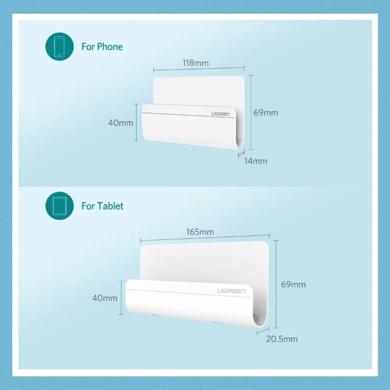 Ugreen UG30394LP108TK Màu Trắng Giá đỡ treo tường cho điện thoại - HÀNG CHÍNH HÃNG