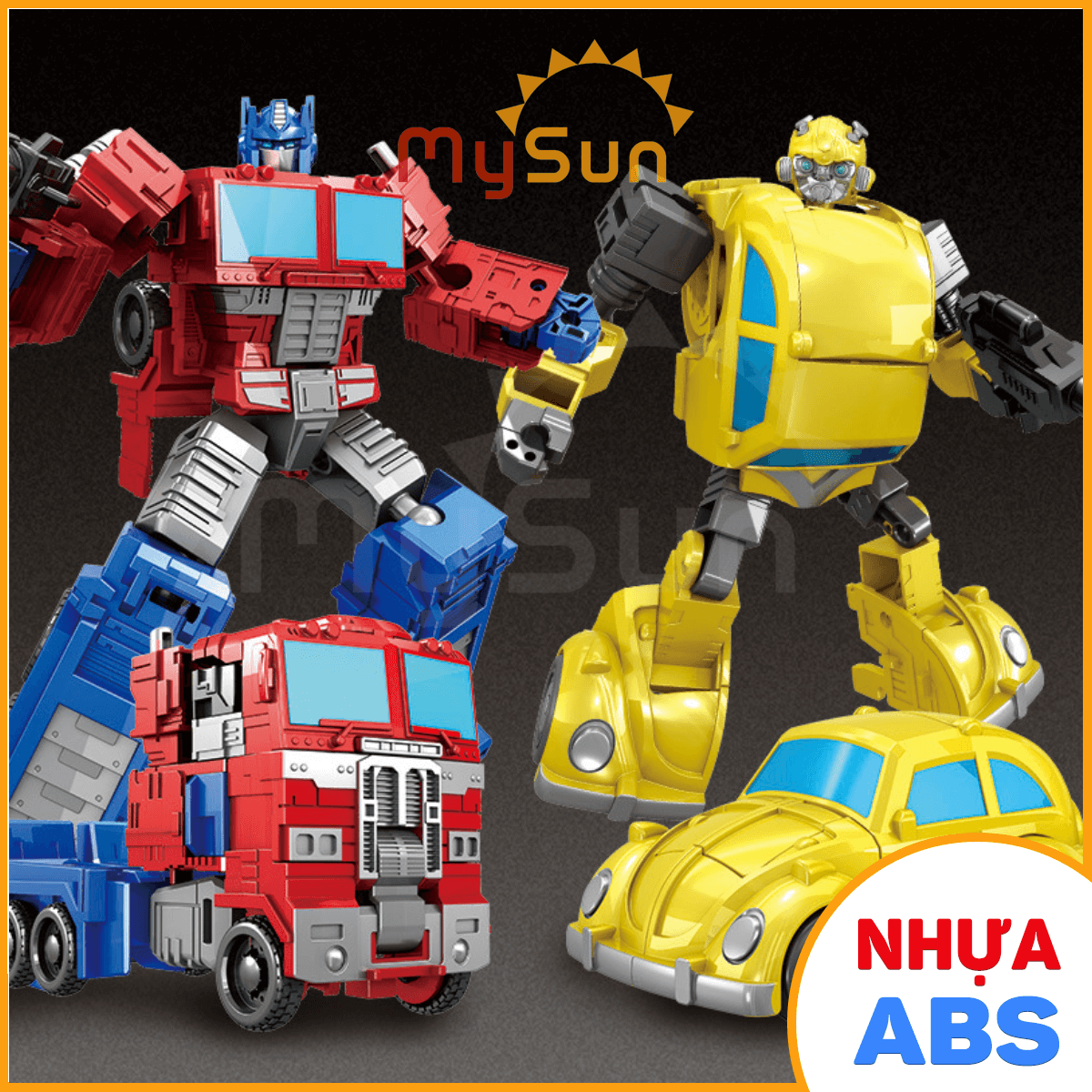 Đồ chơi mô hình Robot biến hình xe ô tô Transformer Optimus Prime, Bumblebee MySun