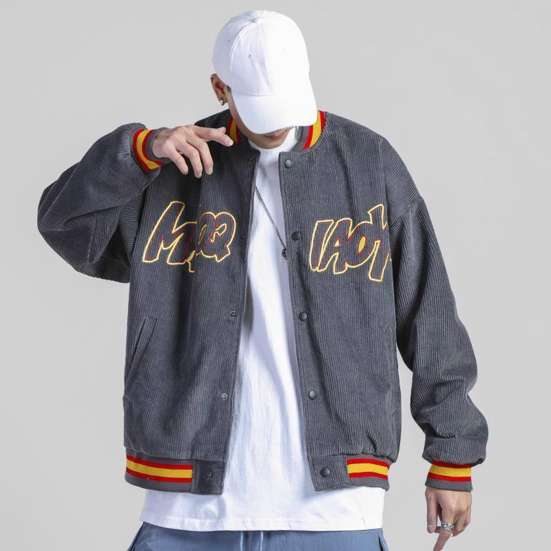 Áo Khoác Bomber Jackets Kaki Nhung Tăm Thêu IAOR Form Rộng Nam Nữ Unisex HOT TREND