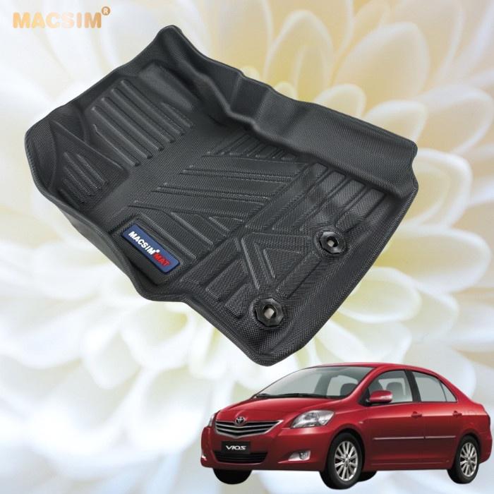 Thảm lót sàn xe ô tô Toyota vios 2008-2013 qd Nhãn hiệu Macsim chất liệu nhựa TPV cao cấp