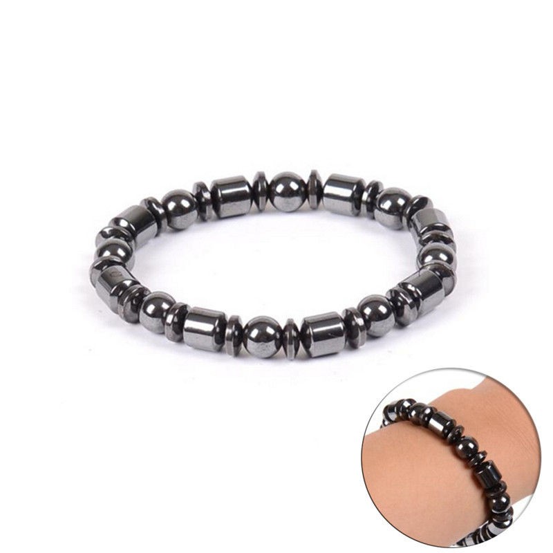 Vòng tay đá nam châm Hematite đơn - chăm sóc sức khỏe - hổ trợ giảm cân