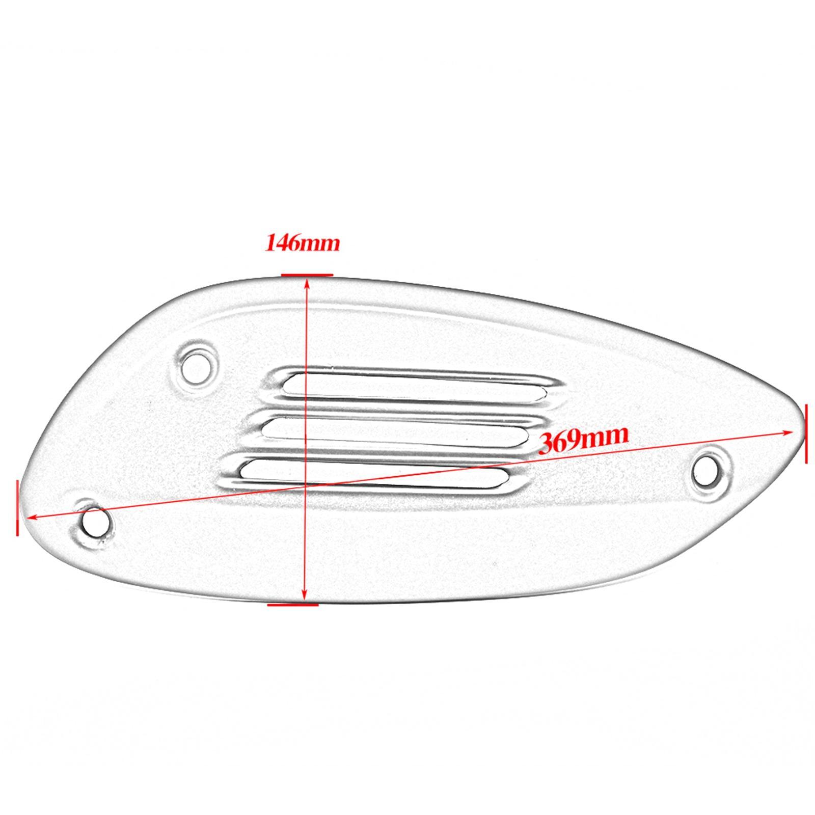 Motorcycle Exhaust Heat Shield Cover Black Guard for Vespa GTS 300 250