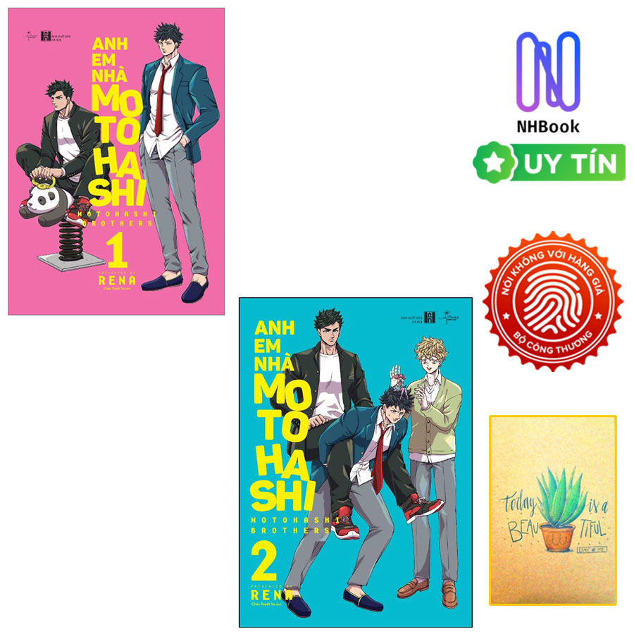 Combo Anh Em Nhà Motohashi - Tặng sổ tay xương rồng