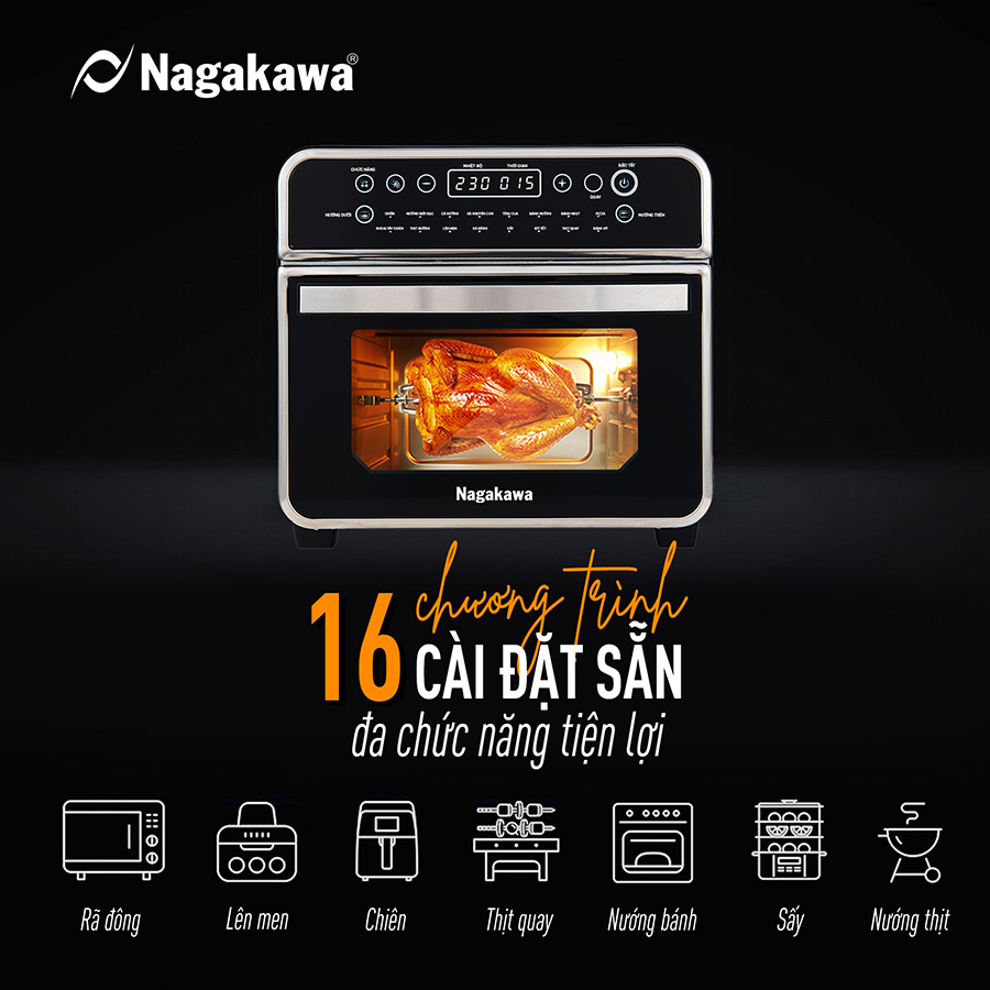 Nồi chiên không dầu Nagakawa NAG3308 - Hàng chính hãng
