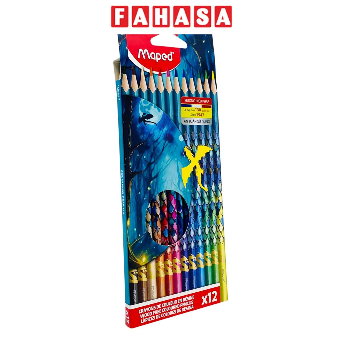 Hộp 12 Bút Chì Màu Họa Tiết Rồng - Maped 862234