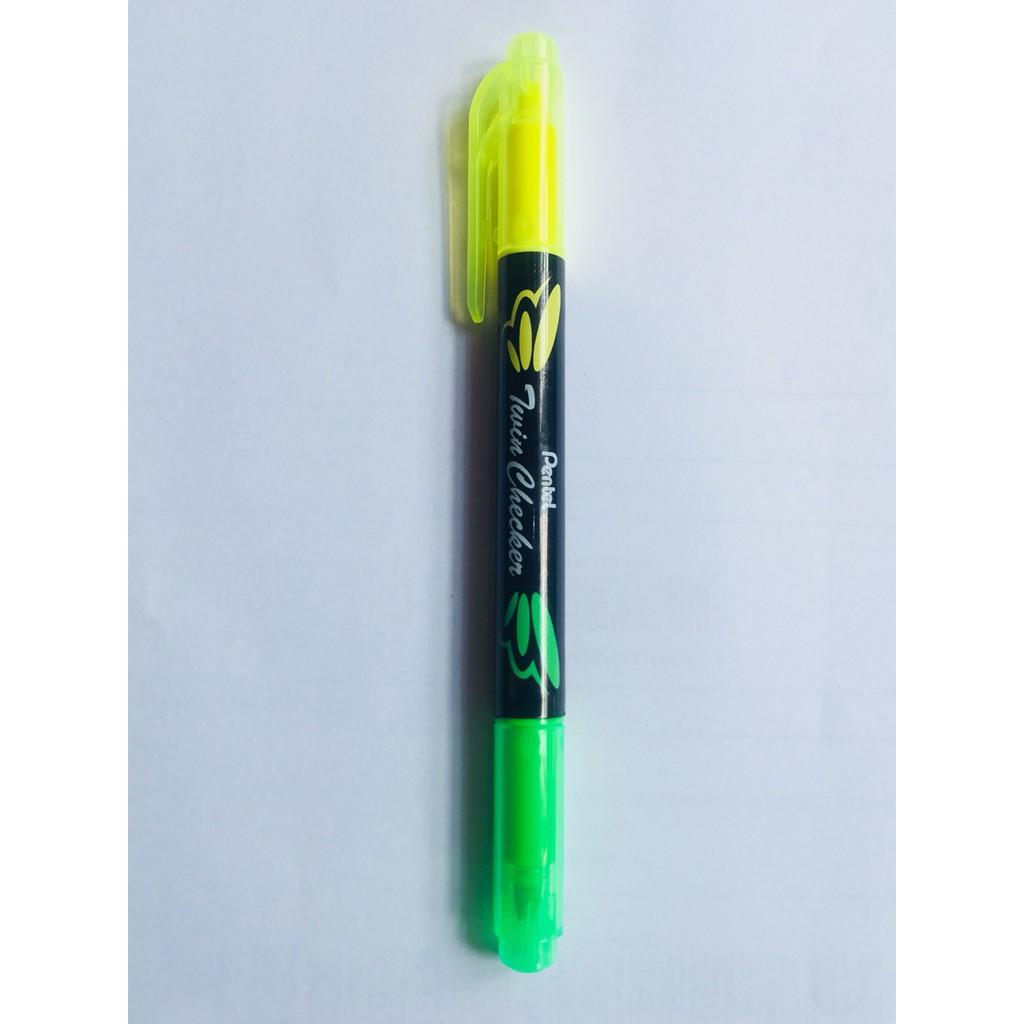 Viết Dạ Quang 2 Đầu Pentel SLW8