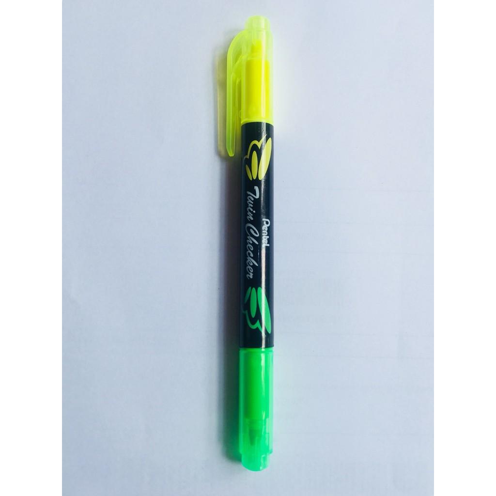 Viết Dạ Quang 2 Đầu Pentel  SLW8