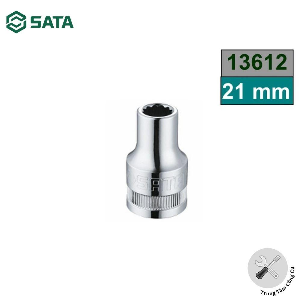 Đầu tuýp 12 PT. 21mm 1/2" - 13612 SATA