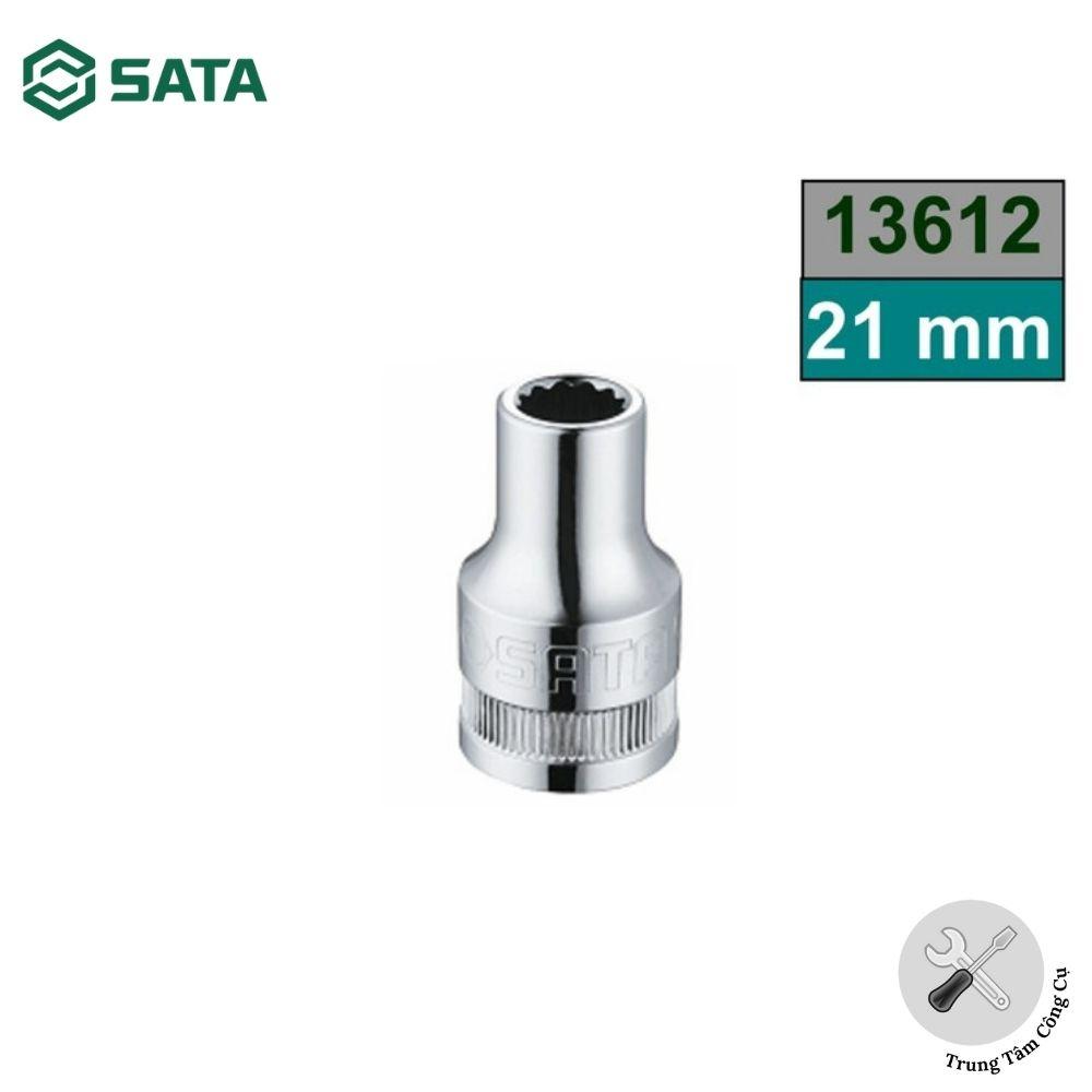 Đầu tuýp 12 PT. 21mm 1/2&quot; - 13612 SATA