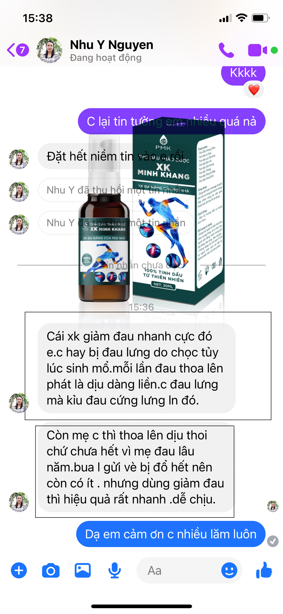 Tinh Dầu Thảo Dược Xương Khớp Minh Khang