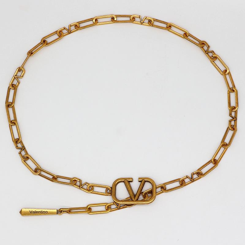 Enron Mới Nữ Chất Lượng Eo Dây Kim Loại V Thư Tua Rua Thiết Kế Đầm Đầm Thời Trang Mặt Dây Thắt Lưng