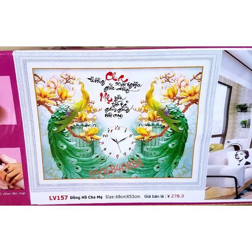 Tranh Đính Đá CHA MẸ . Kích Thước: 68cm x 53cm
