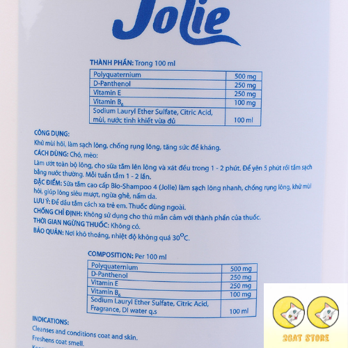Sữa Tắm Chó Mèo Siêu Mượt Lông, Khử Mùi Bio