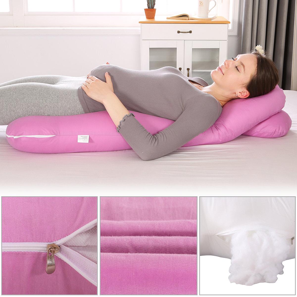 Đầm Ngủ Hỗ Trợ Gối Dành Cho Phụ Nữ Mang Thai Body Cotton Áo Gối Chữ U, Mẹ Bầu Loại Gối Bên Đèn Ngủ Chăn Ga Gối