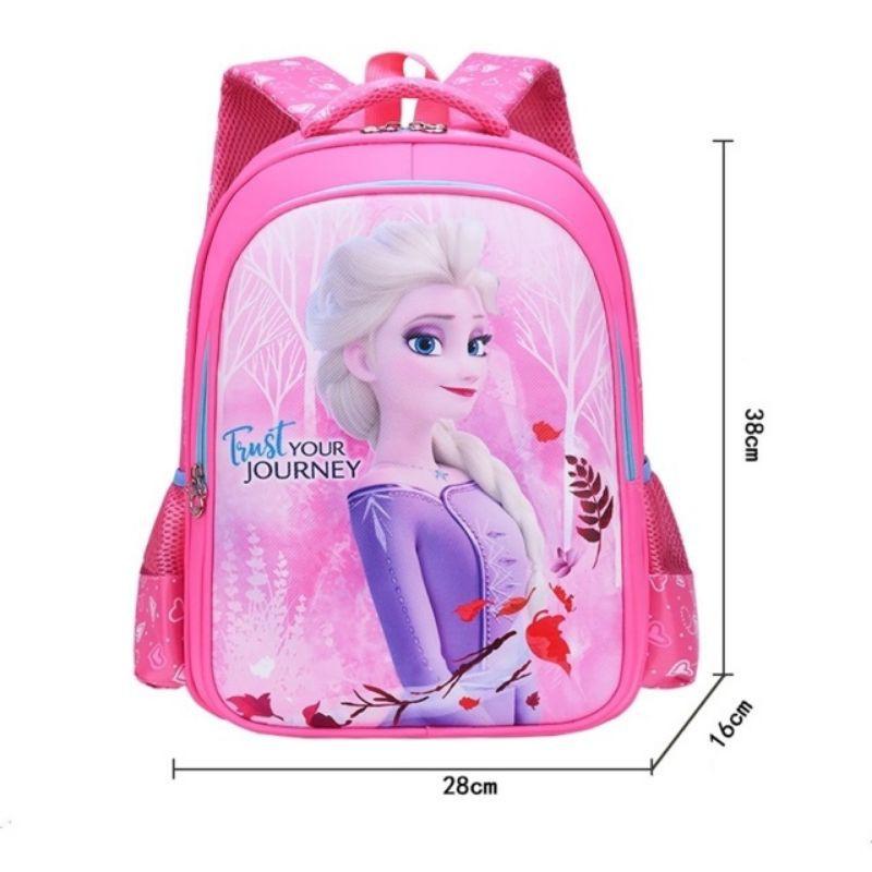 Balo công chúa Elsa Anna ba lô cho bé gái Frozen 2 cặp đi học siêu nhẹ size tiểu học