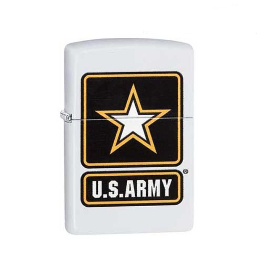 Bật Lửa Zippo Us Army Star White Matte Chính Hãng Usa