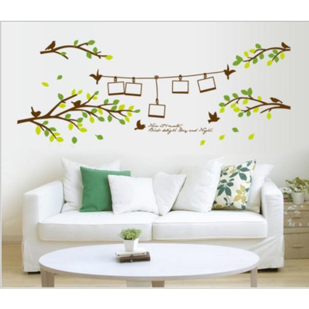 Decal trang trí tường Những nhánh cây và khung hình