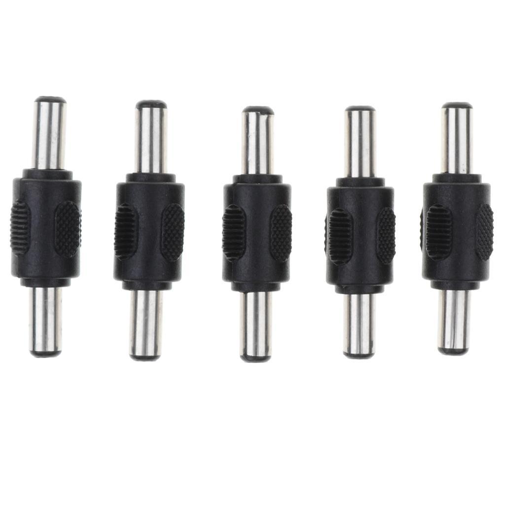 Plastic+Nickel Audio Video RCA Male to Male Adapter Coupler Connector
