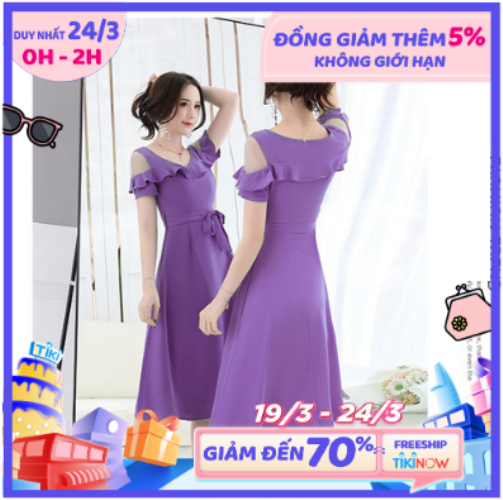 Đầm xòe xinh xắn thắt nơ NT6277N